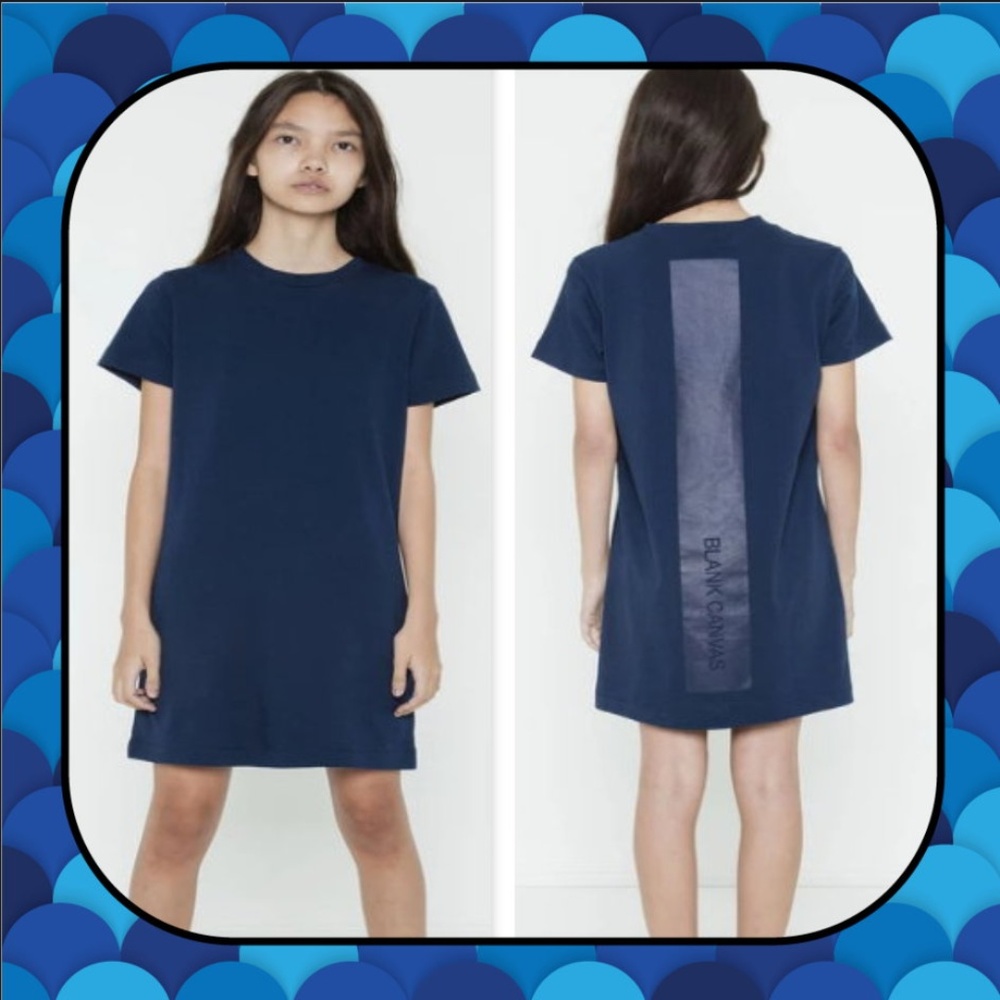 NWT Isabella Rose Taylor Blank Canvas Shirt Dress blue